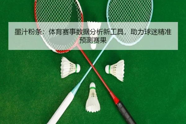墨汁粉条：体育赛事数据分析新工具，助力球迷精准预测赛果