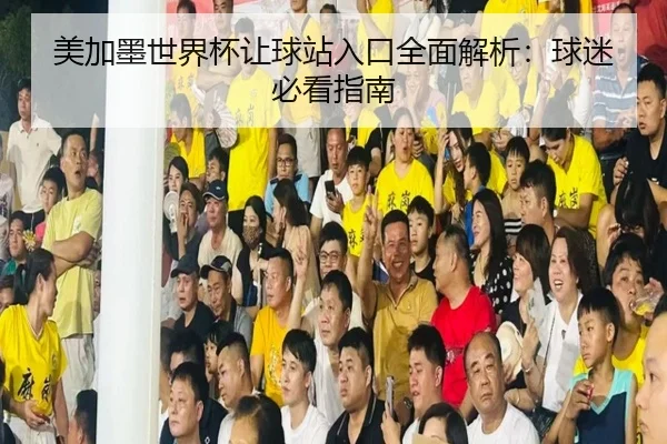 美加墨世界杯让球站入口全面解析：球迷必看指南